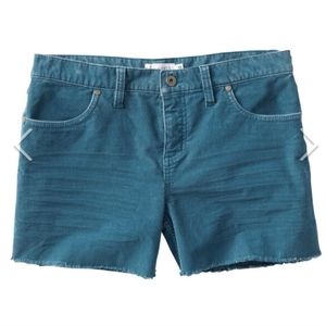 Carve Designs Oahu Shorts Corduroy Raw Hem Teal 4” inseam size 8